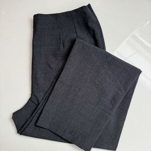J Jill 14T Pants Straight Leg Gray Full Length Wool Poly Hidden Side Zip